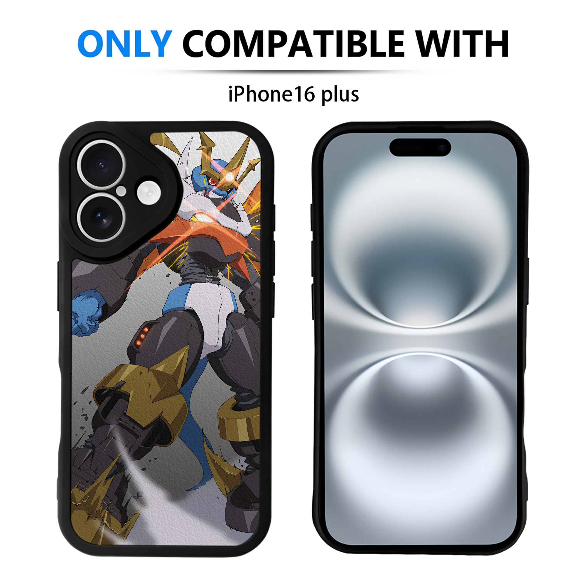 （画像用） Digimon デジタルモンスター/デジモン 【iPhone 16シリーズ対応】シリコンスマホケース（レザー調） 材質：シリコン